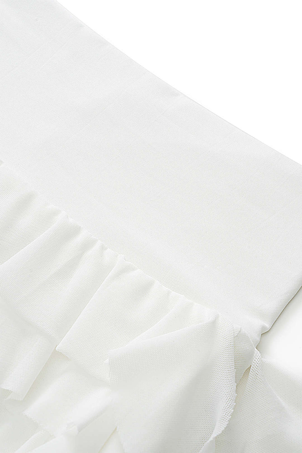 חצאית רשת אחידה עם קפלים 