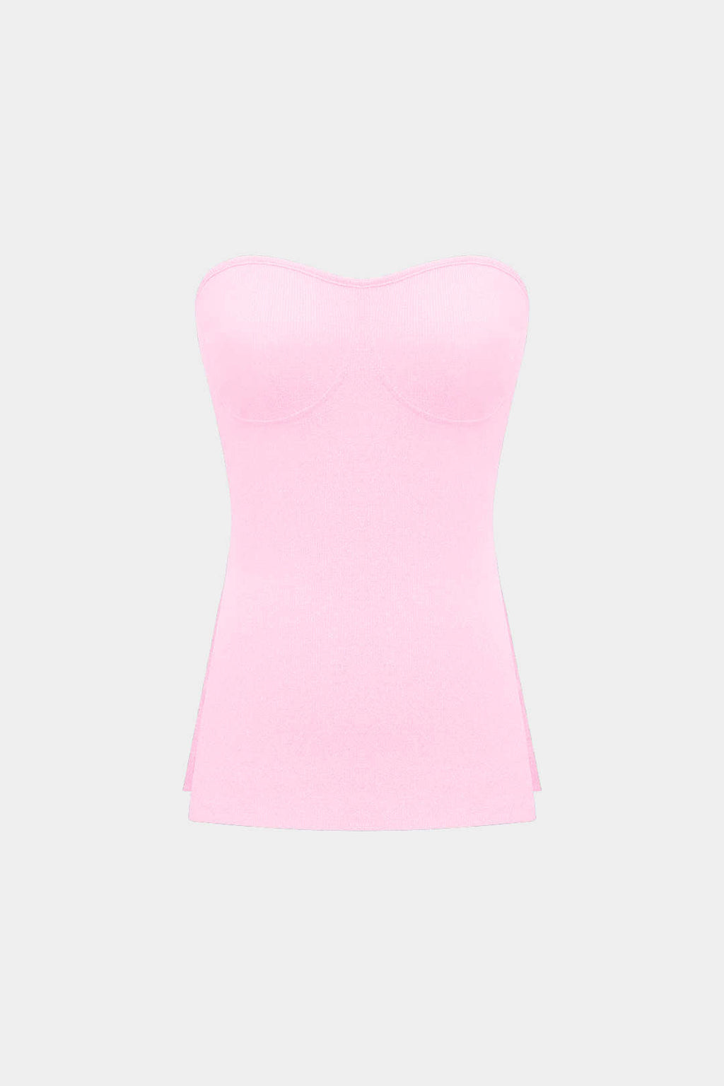 Conjunto Dos Piezas Top Sin Tirantes Y Shorts De Punto