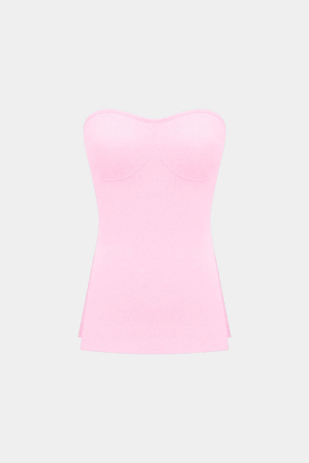 Conjunto Dos Piezas Top Sin Tirantes Y Shorts De Punto