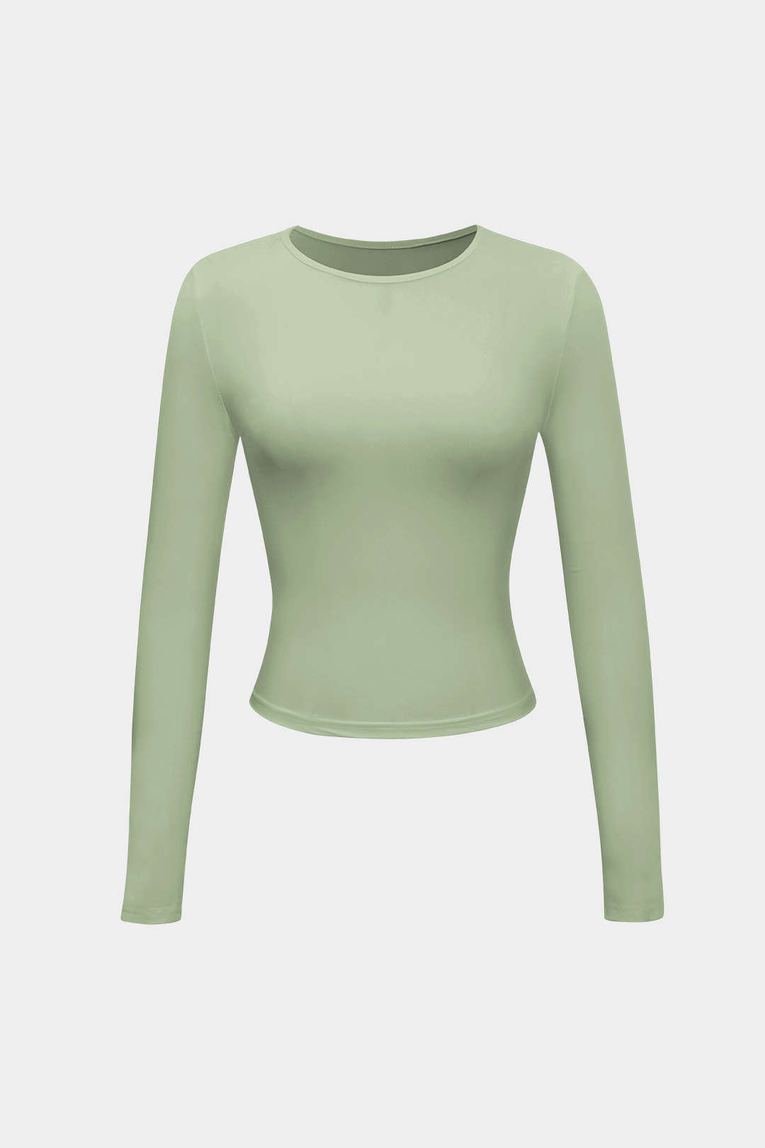 Blusa Minimalista Cuello Redondo Manga Larga Para Mujer