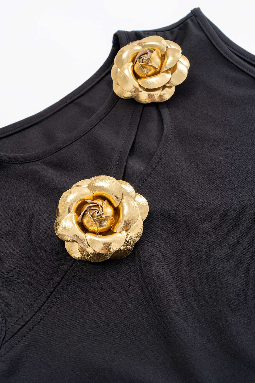 Conjunto Dos Piezas Blusa Y Falda Con Flores 3D Elegante