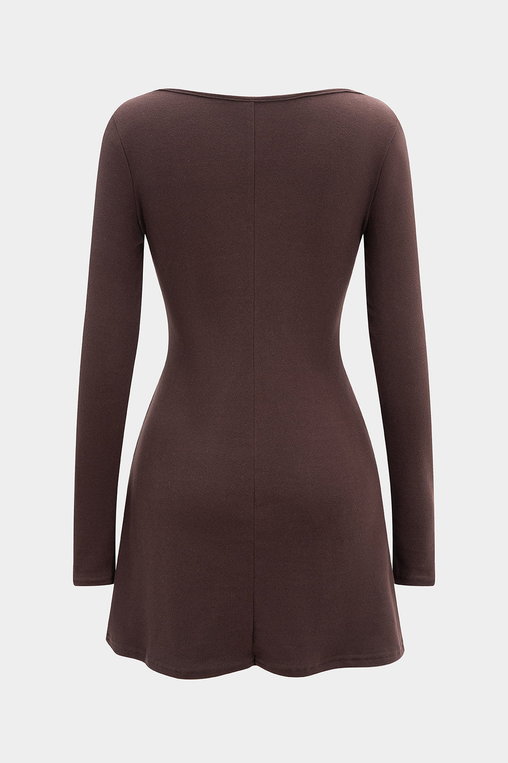 שמלת מיני עם שרוולים ארוכים והדפס פרחוני עם ריינסטון 