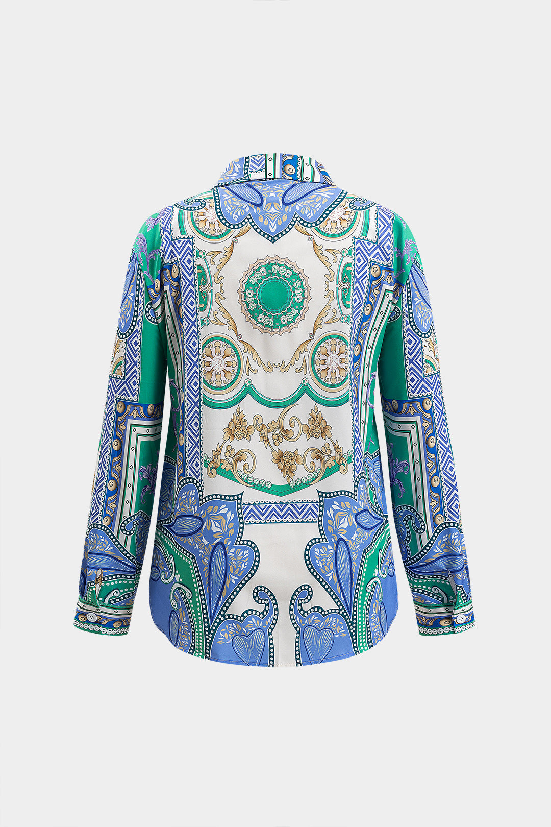 Conjunto Blusa Bohemia Estampada y Shorts con Nudo Mujer