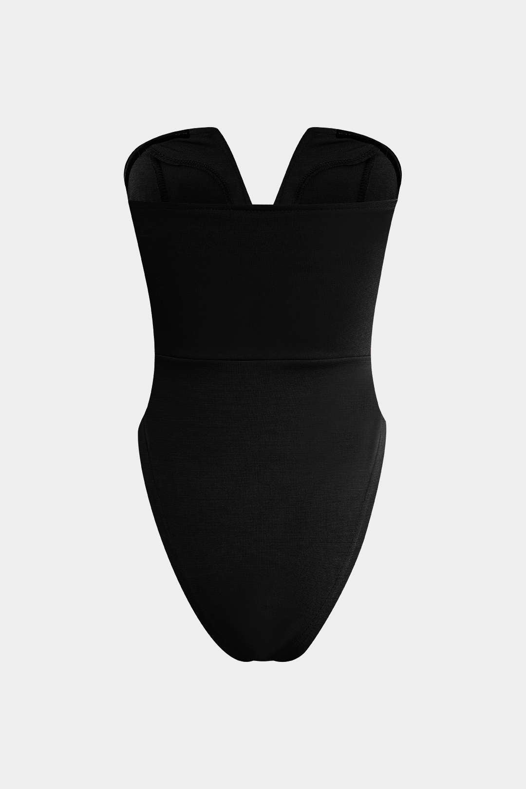 Bodysuit Sin Tirantes Escote En V Minimalista Diario