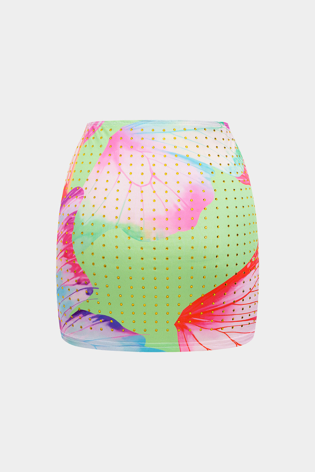 חצאית עם ריסים בדוגמת נמר