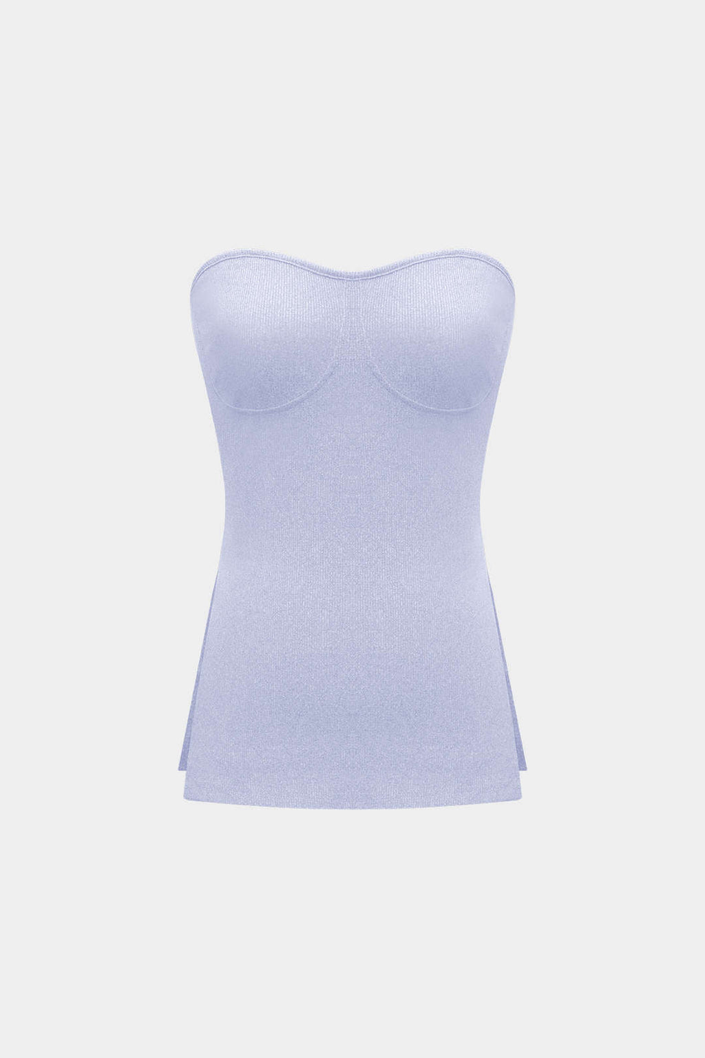 Conjunto Dos Piezas Top Sin Tirantes Y Shorts De Punto