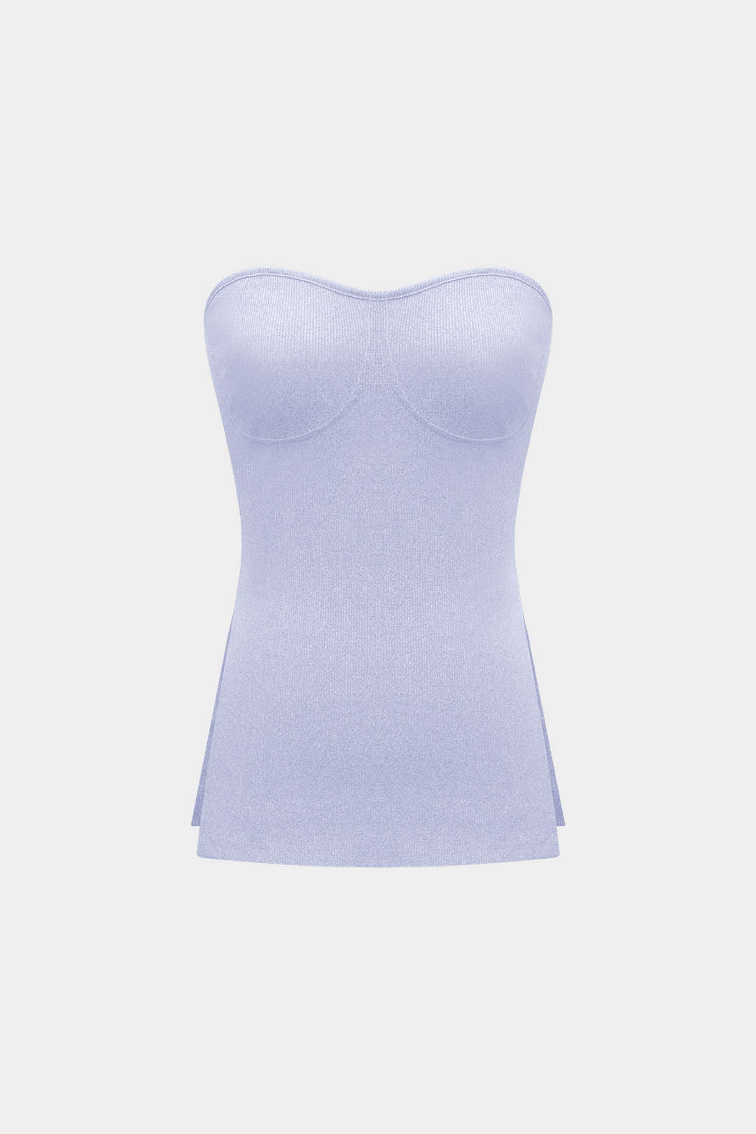 Conjunto Dos Piezas Top Sin Tirantes Y Shorts De Punto
