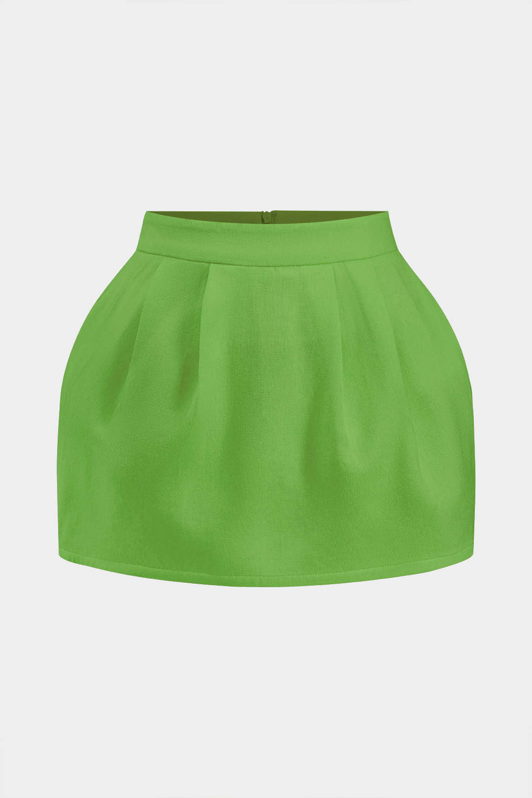Falda de Lino con Volantes y Cremallera Minimalista