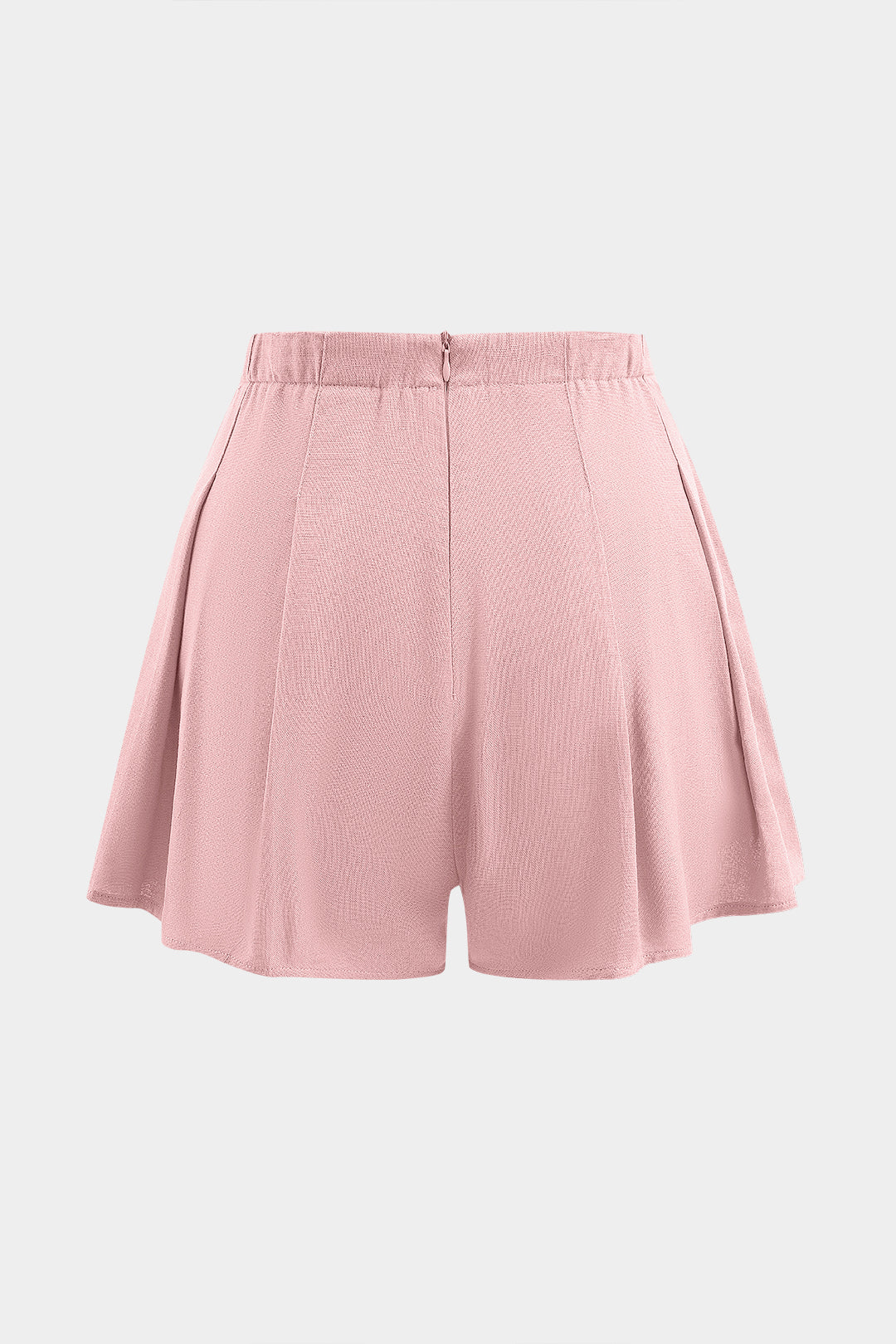 Shorts Plisados De Lino Con Cremallera Verano Ligero