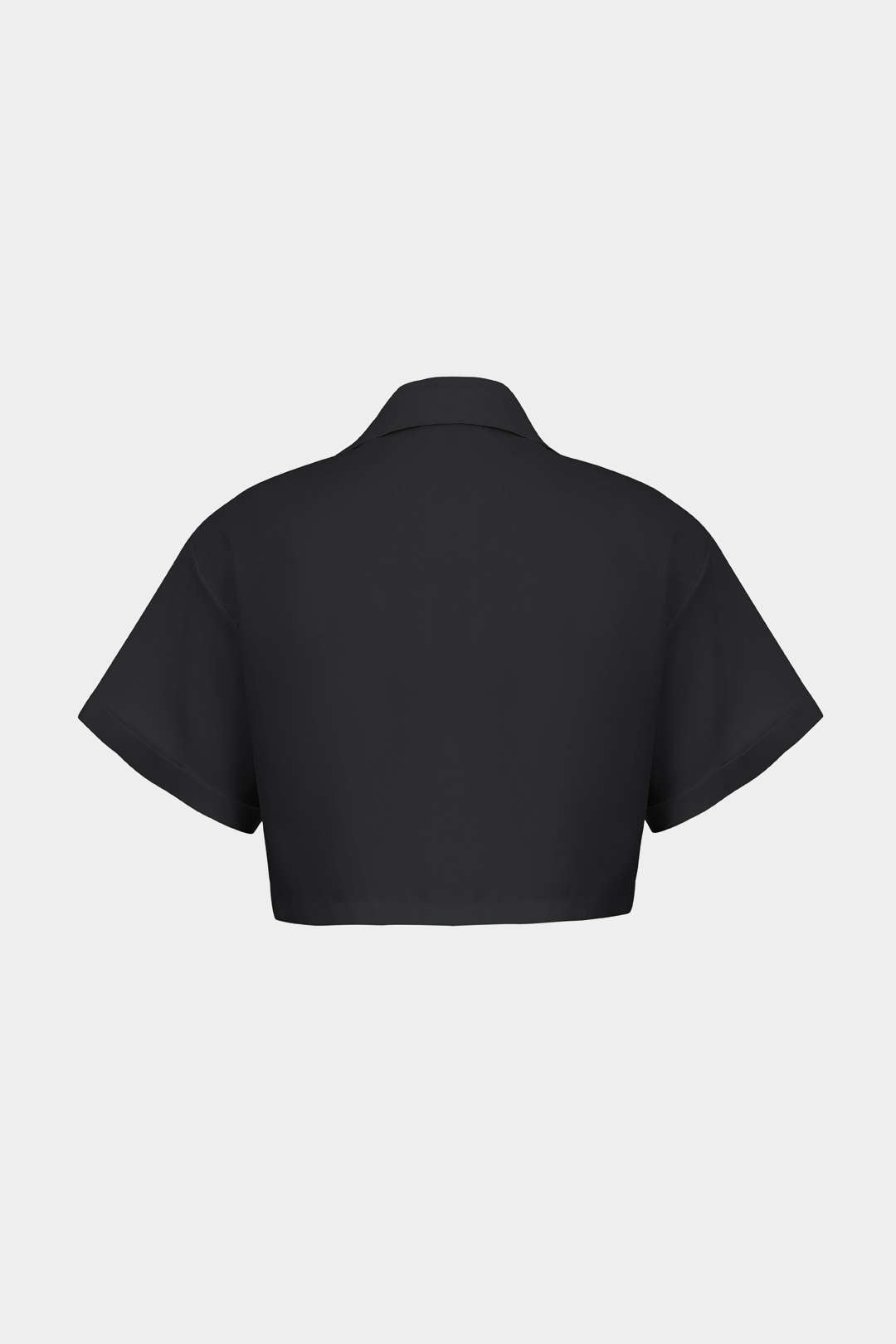 Camisa Básica Con Bolsillo Solapa Plisado Para Uso Diario