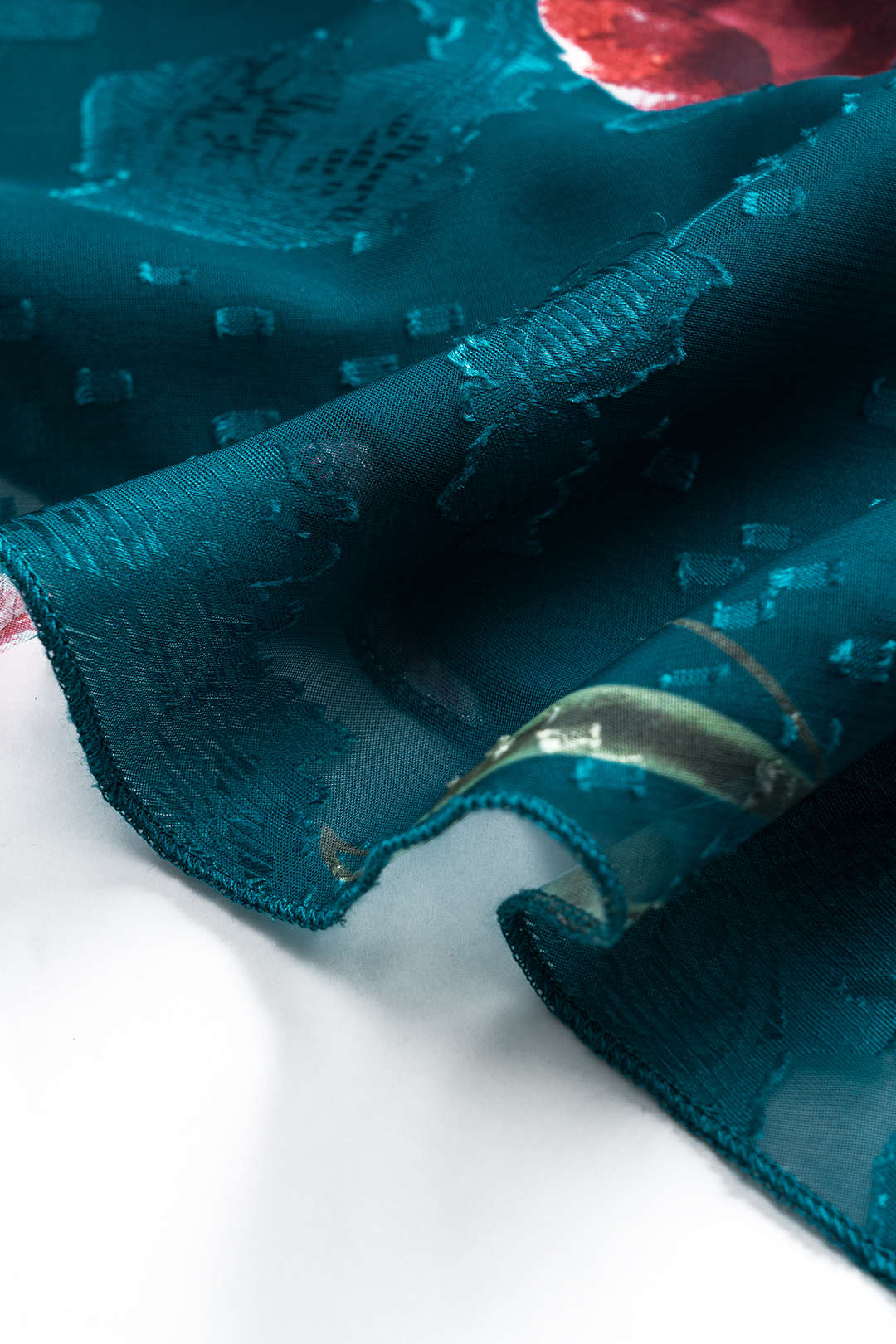 חצאית שיפון עם הדפס פרחוני 