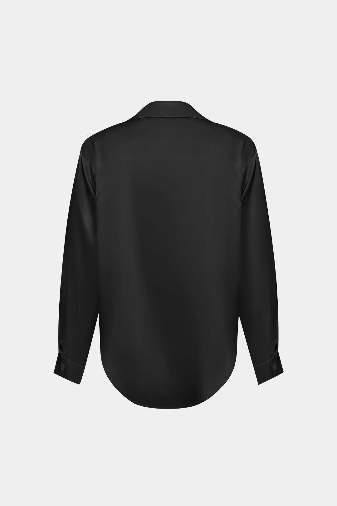 Camisa Satinada De Manga Larga Con Silueta Elegante
