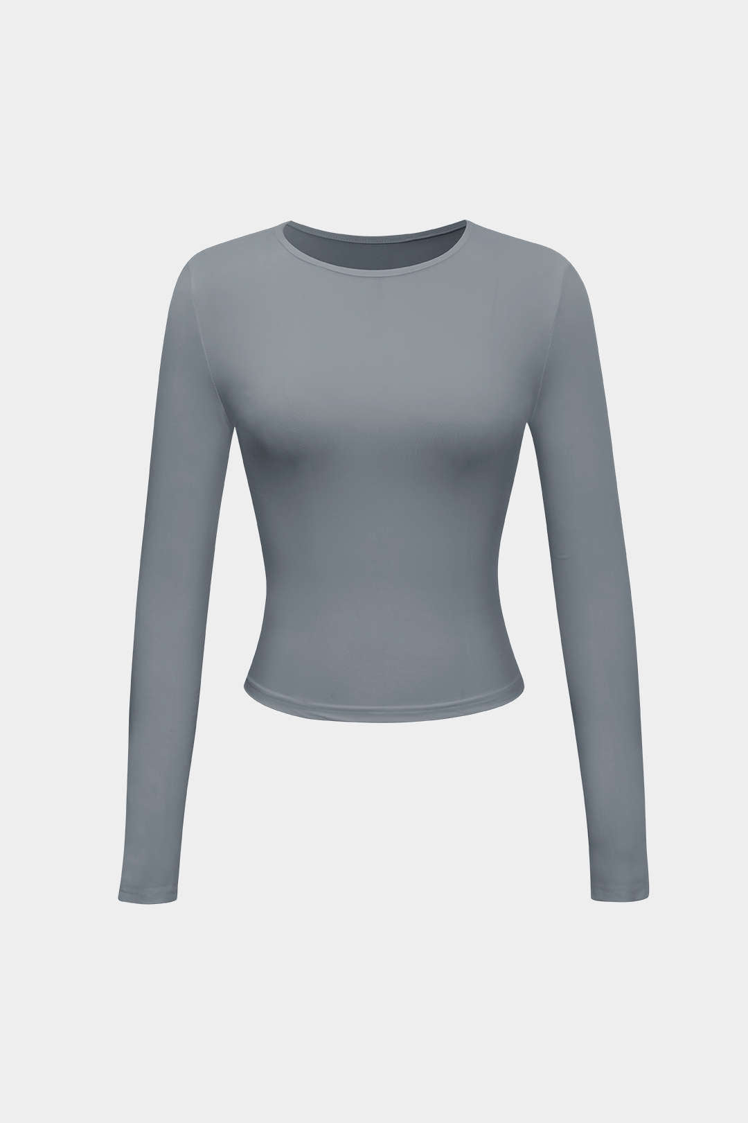 Blusa Minimalista Cuello Redondo Manga Larga Para Mujer