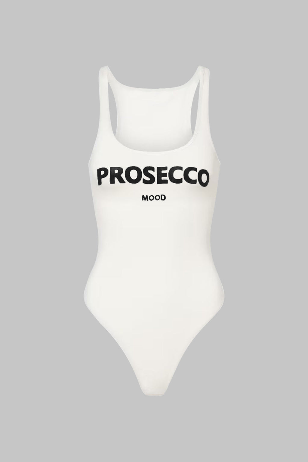 Bodysuit Sin Mangas Con Impresión De Letras Elegante