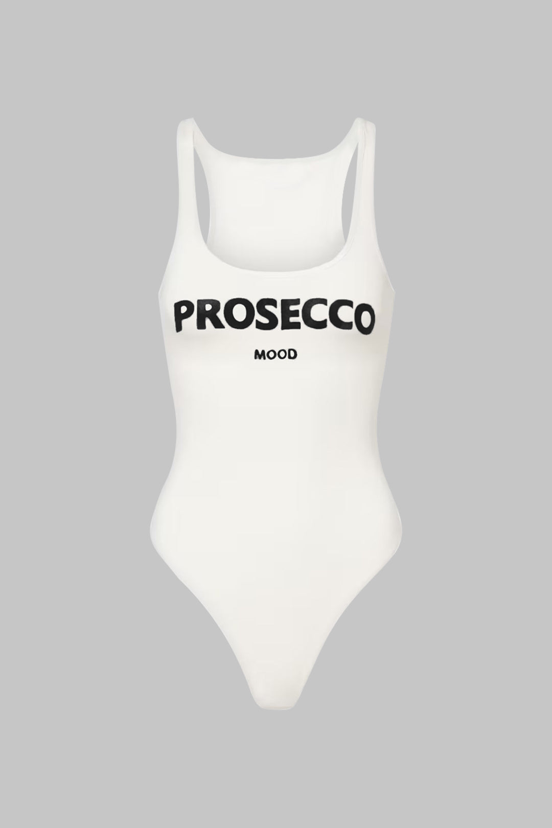 Bodysuit Sin Mangas Con Impresión De Letras Elegante