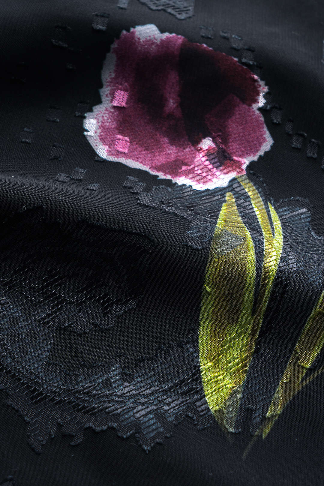 חצאית שיפון עם הדפס פרחוני 