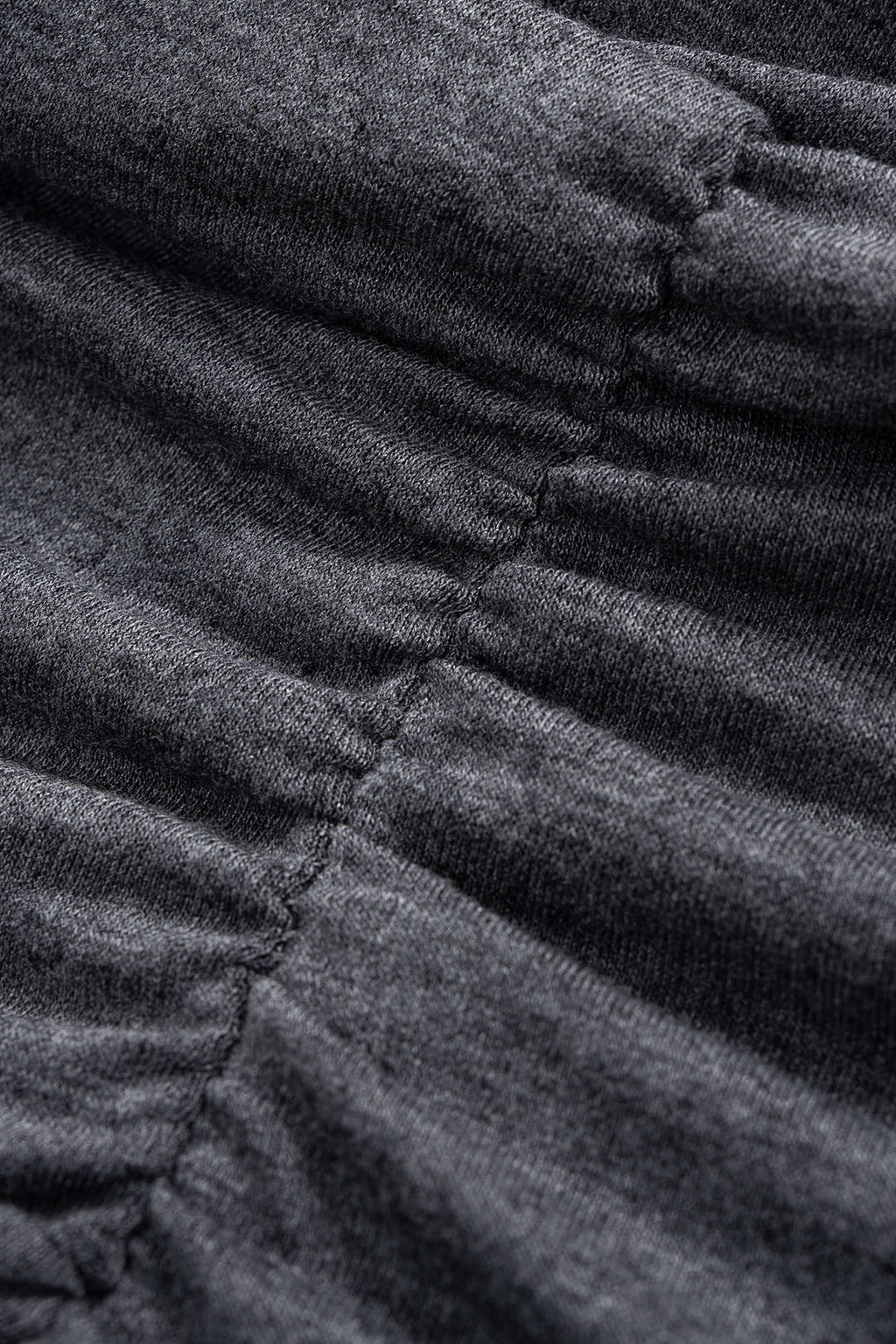 Asymmetrical Ruched Detail Long-Sleeve Top