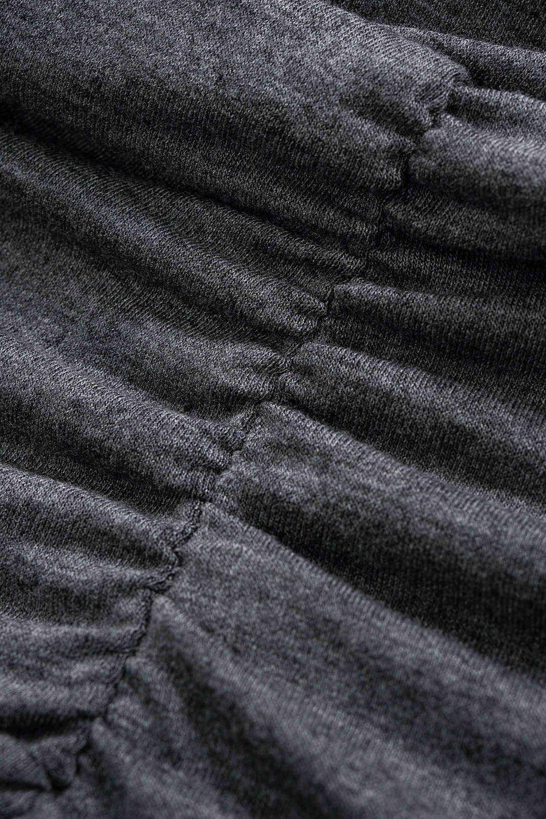 Asymmetrical Ruched Detail Long-Sleeve Top