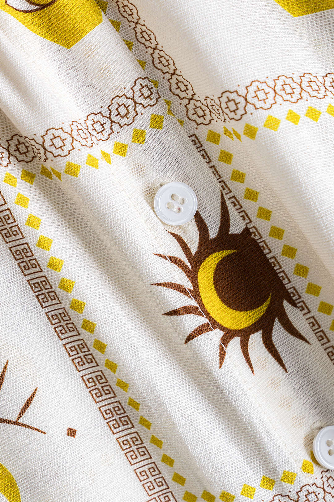 חולצה ארוכת שרוולים עם הדפס גלקסי גיאומטרי וקשירה מלפנים 