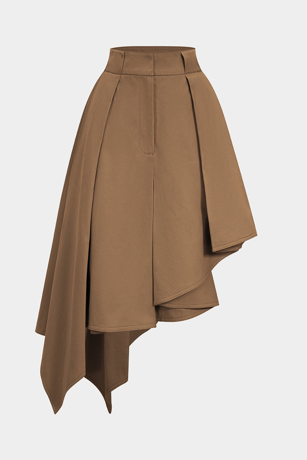 חצאית קפלים עם קפלים בשוליים אחידים 