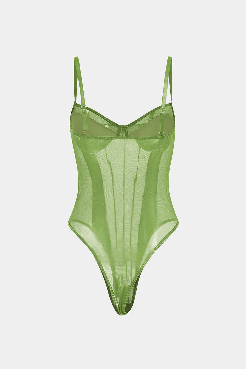 Corsé Bodysuit de Malla Sin Espalda con Escote Barco