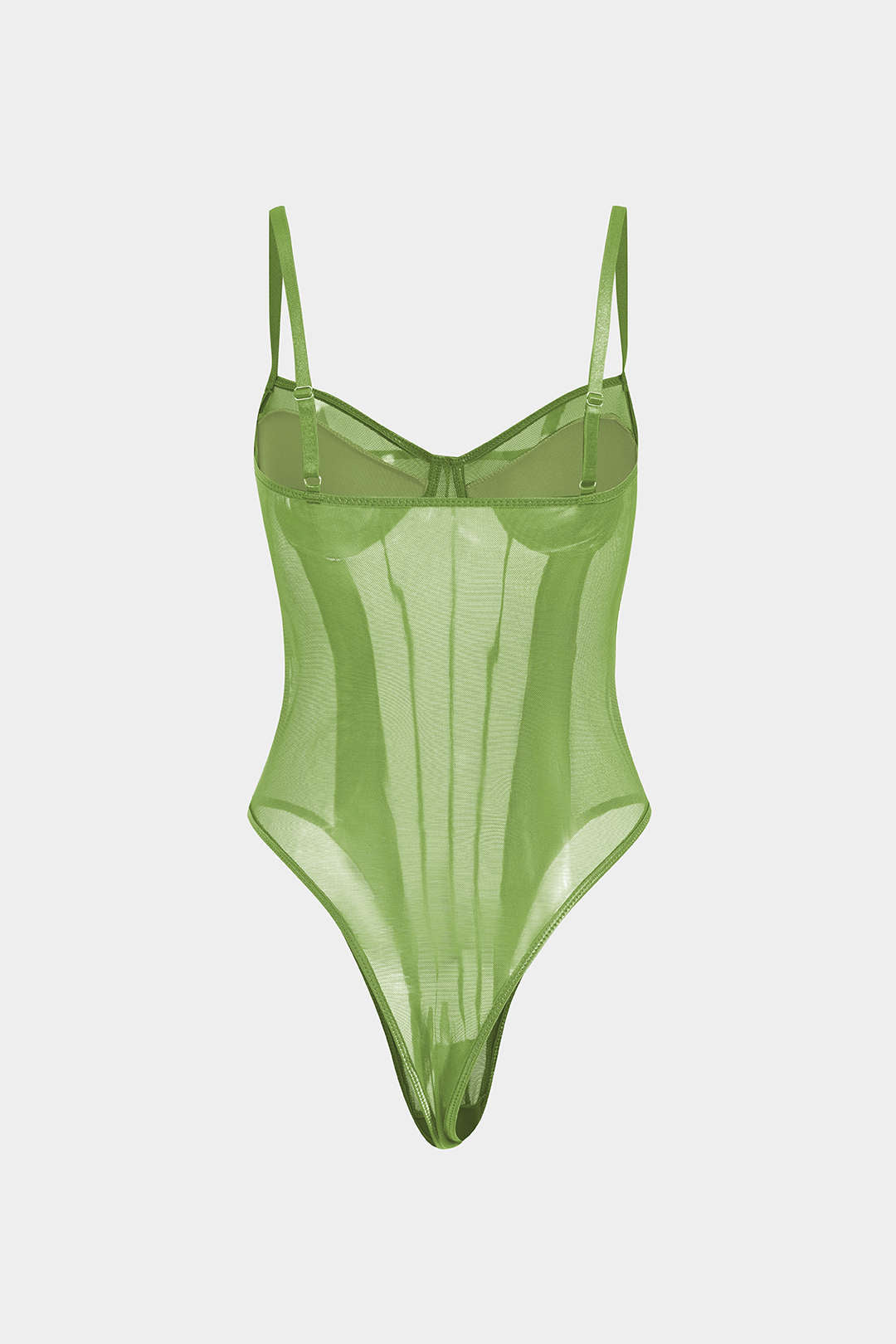 Corsé Bodysuit de Malla Sin Espalda con Escote Barco