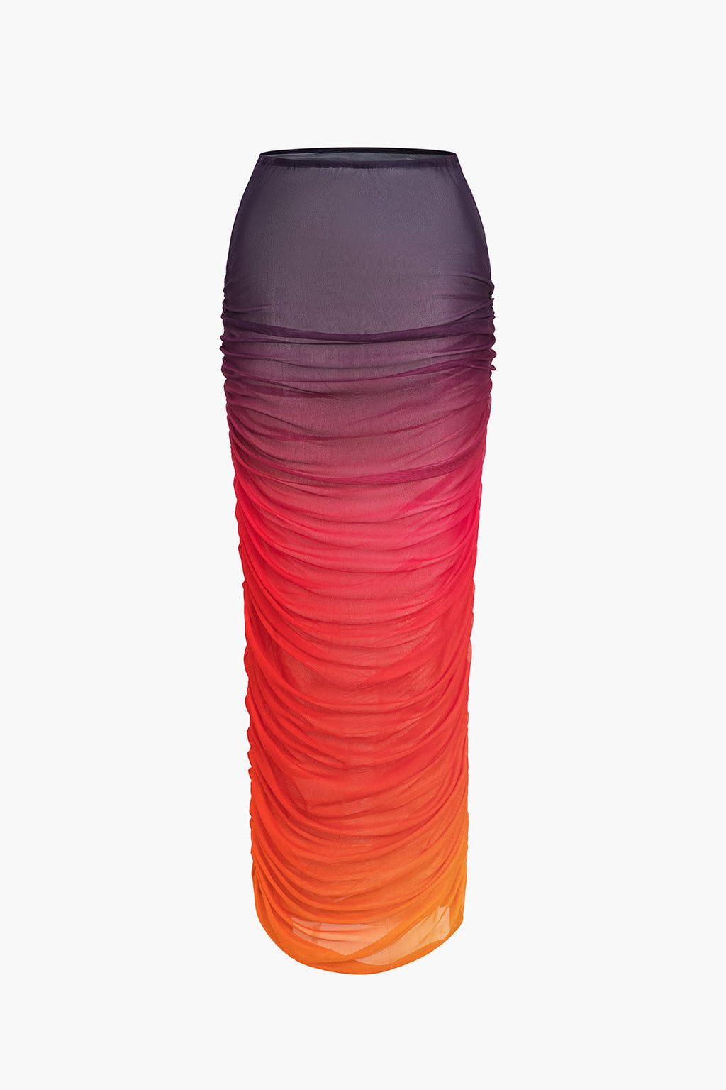 חצאית מקסי עם הדפס אומברה 