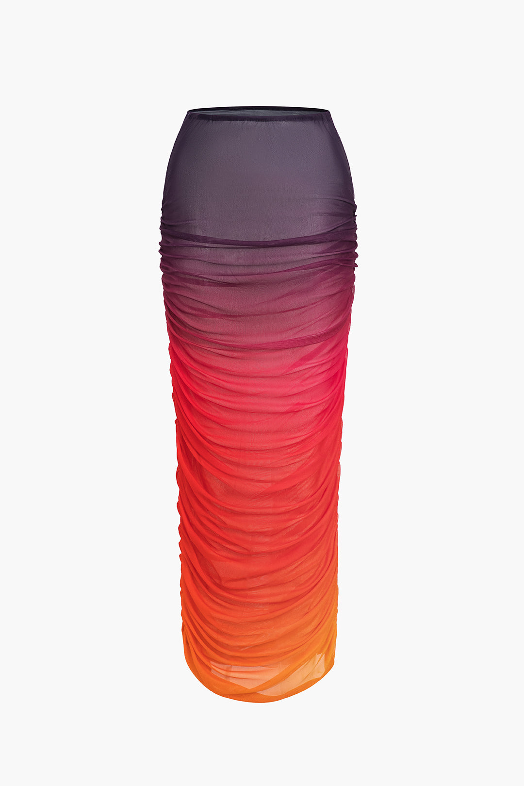 חצאית מקסי עם הדפס אומברה 