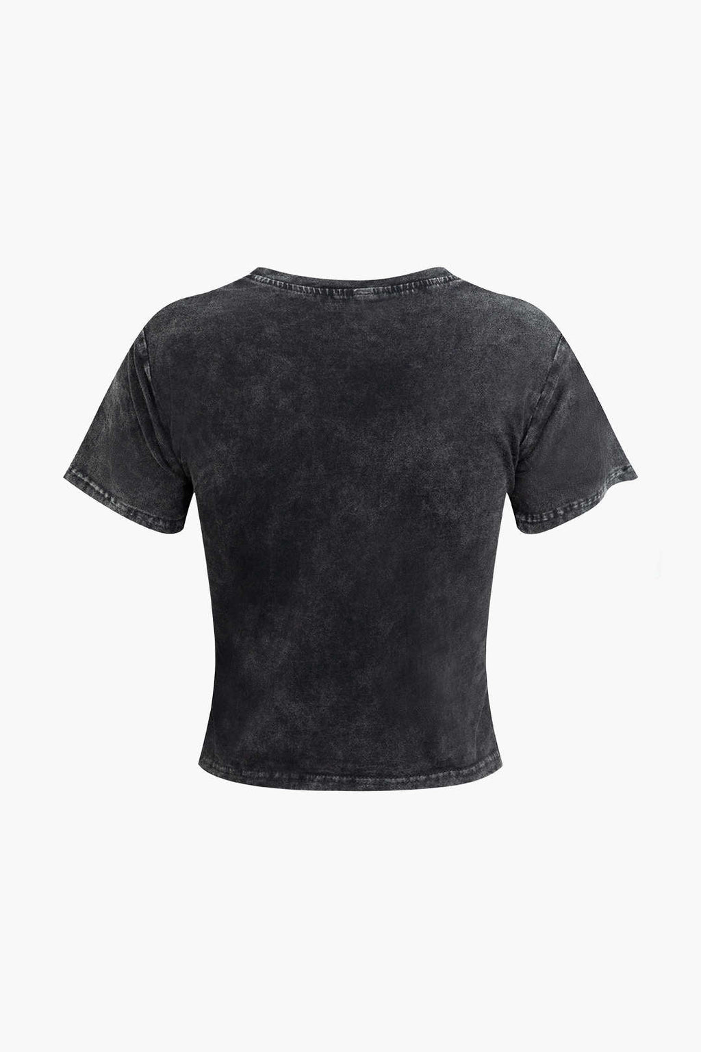 Camiseta Básica Retro De Cuello Redondo Para Uso Diario