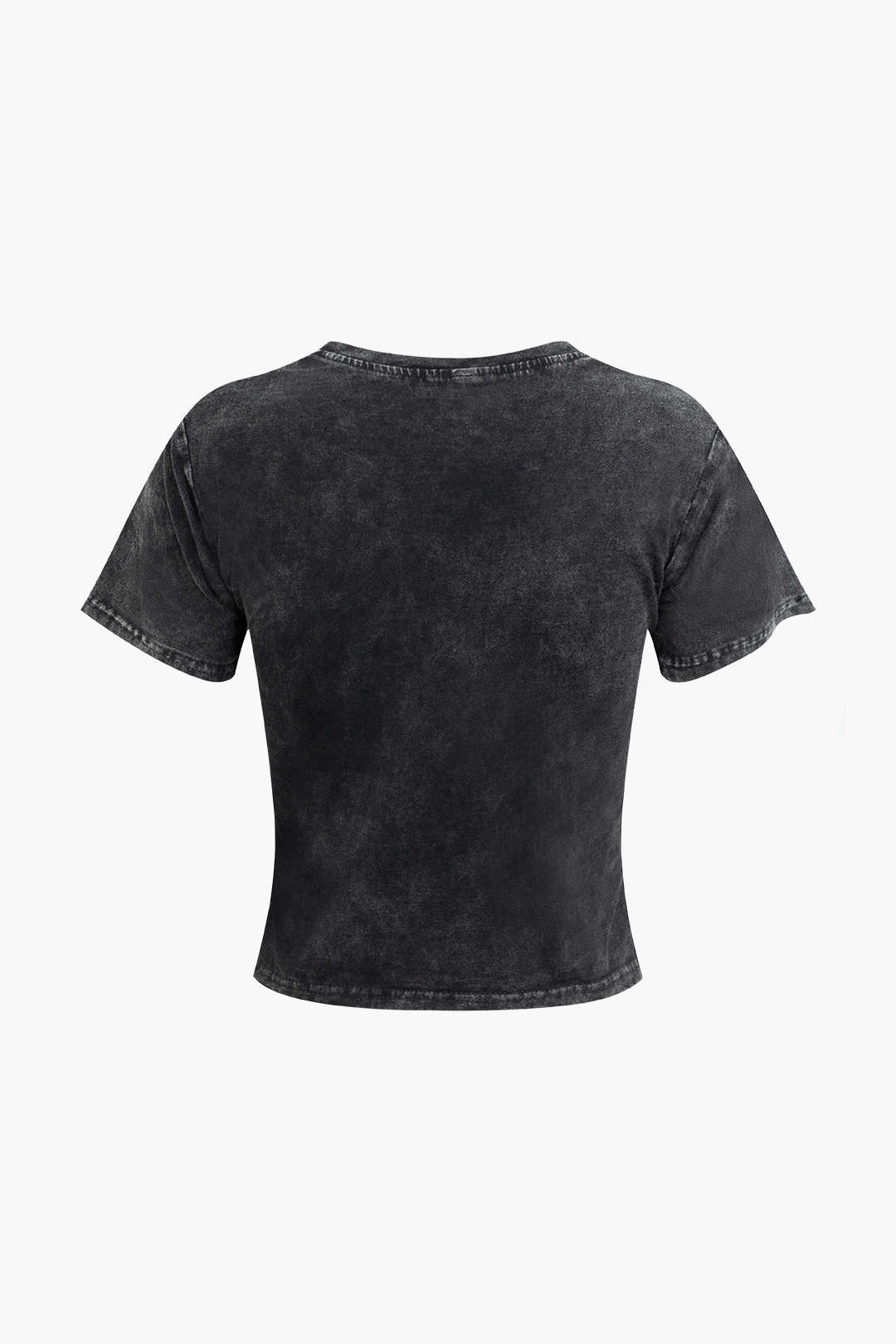 Camiseta Básica Retro De Cuello Redondo Para Uso Diario