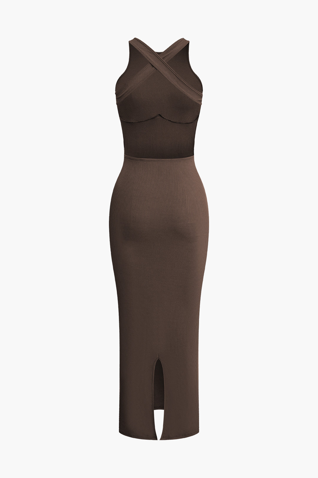 Vestido Elegante Midi Detalle Espalda Con Aberturas Largas