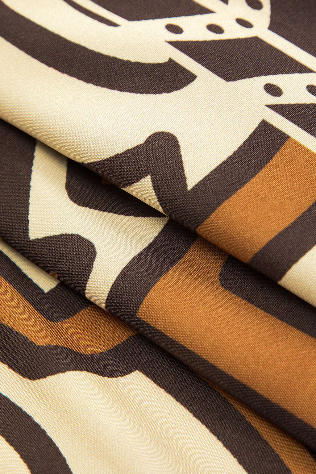 חצאית אסימטרית עם רוכסן והדפס בוהמי 