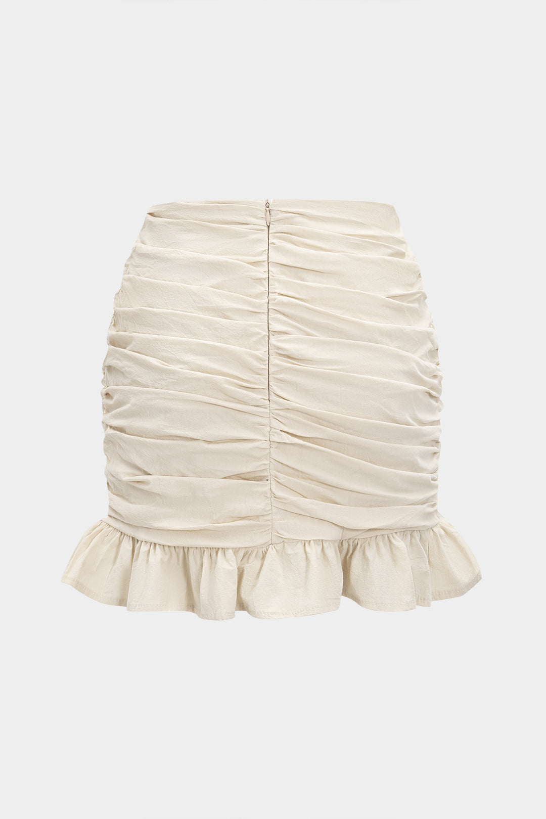 חצאית פשתן עם קפלים ואבני חן 