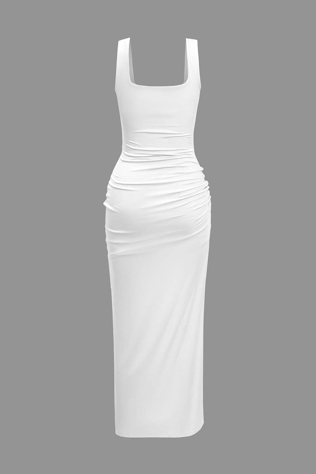 Vestido Midi Reversible Con Abertura Frontal Elegante