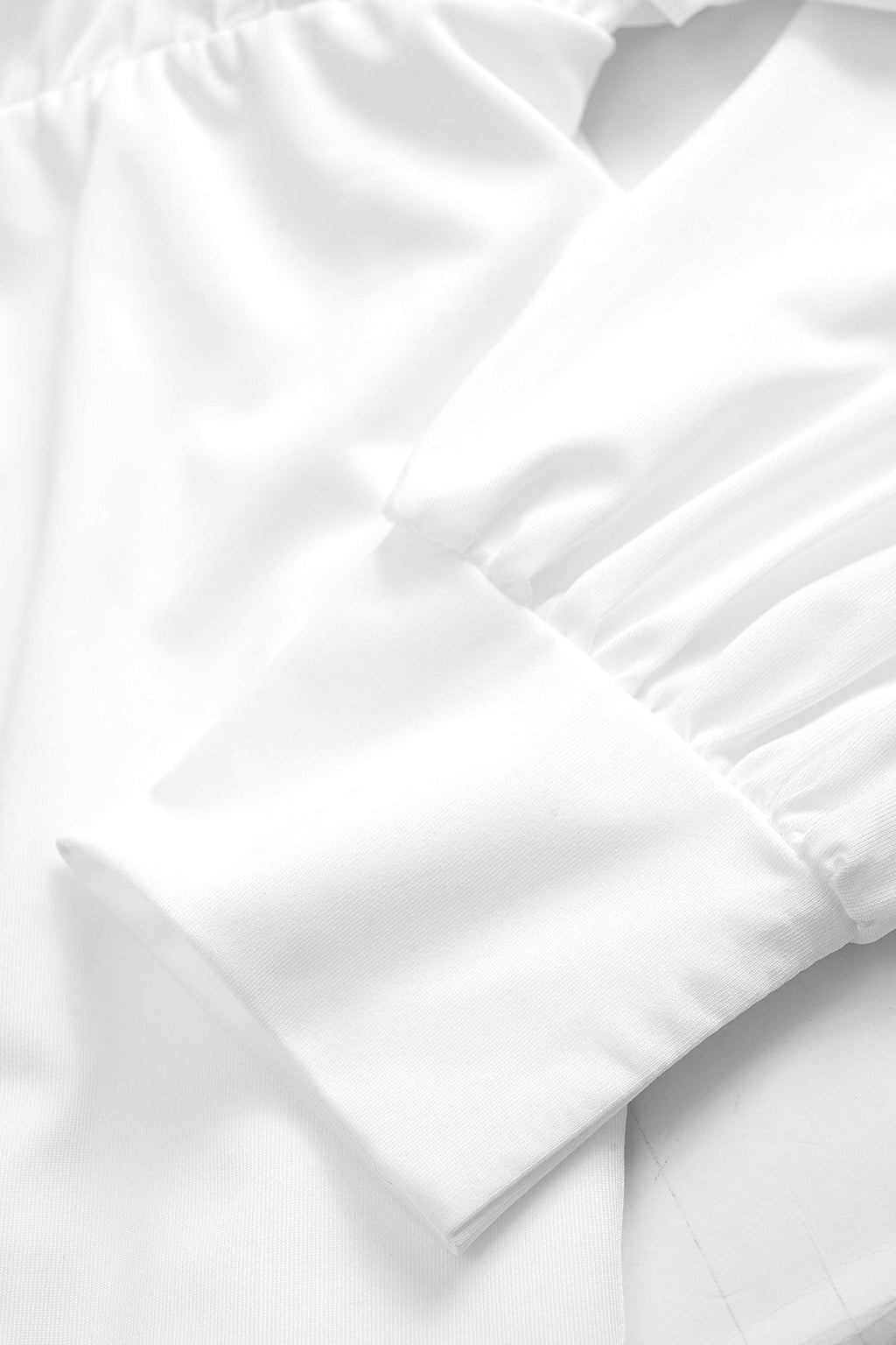 Draped Cowl Neck Long Sleeve Mini Dress