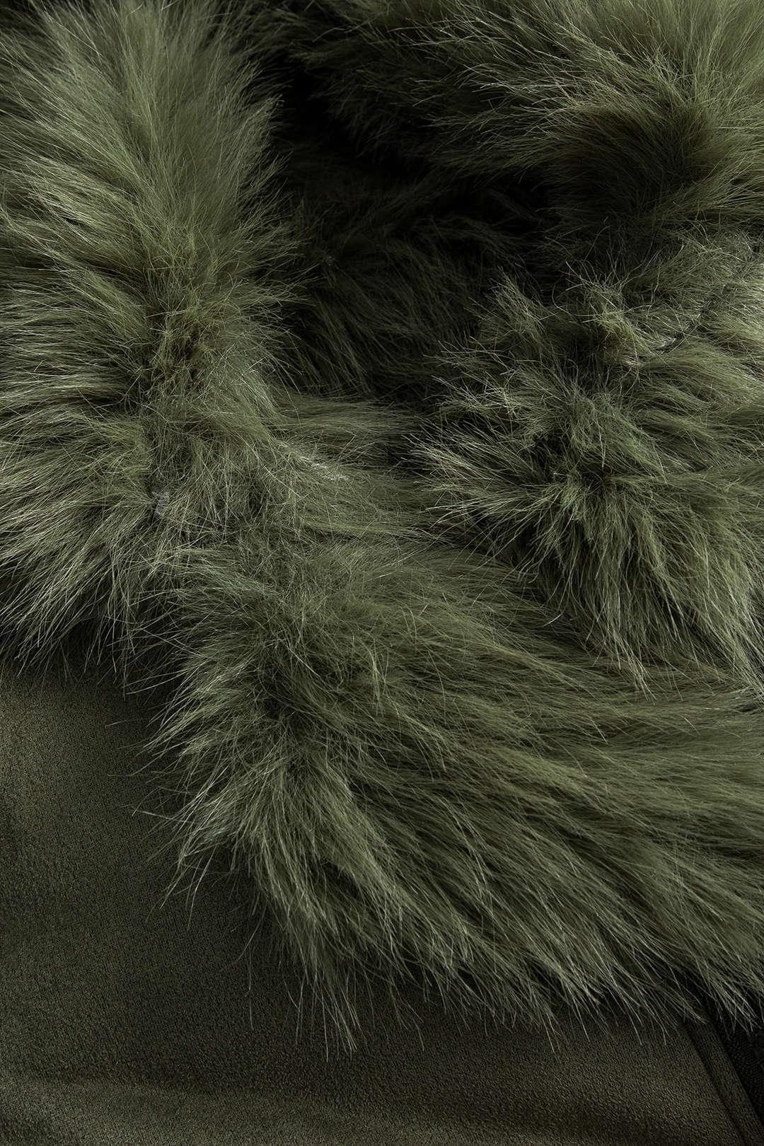 Chaqueta Corta Con Cuello De Peluche Para Mujeres Modernas