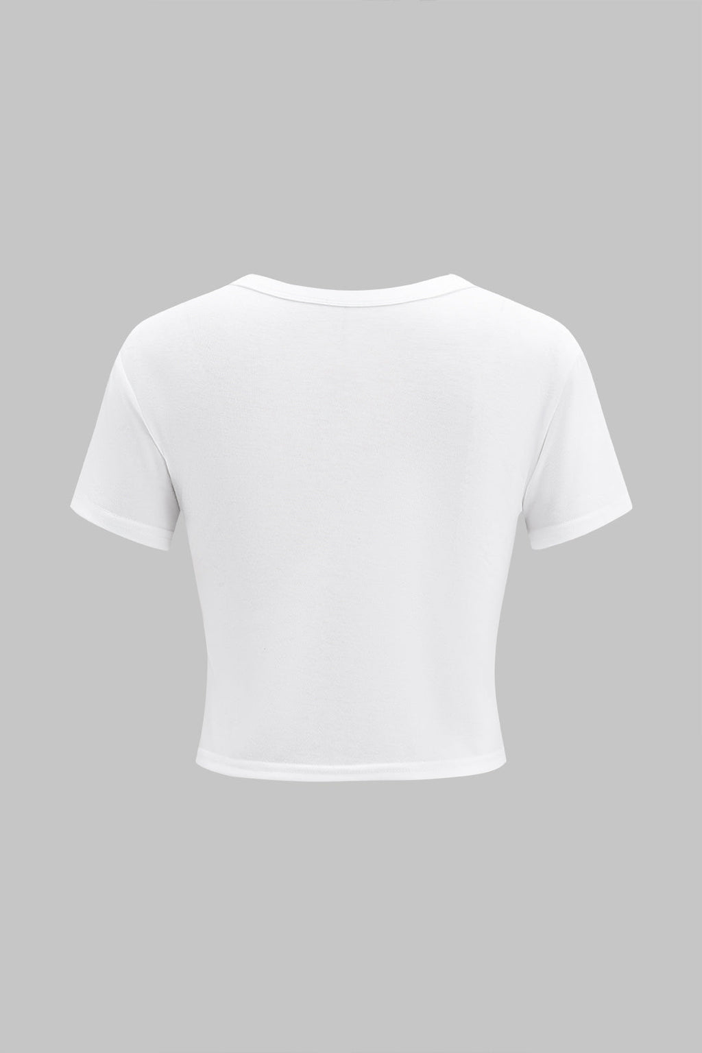 Camiseta de Manga Corta Estampado Floral y Textura Elegante
