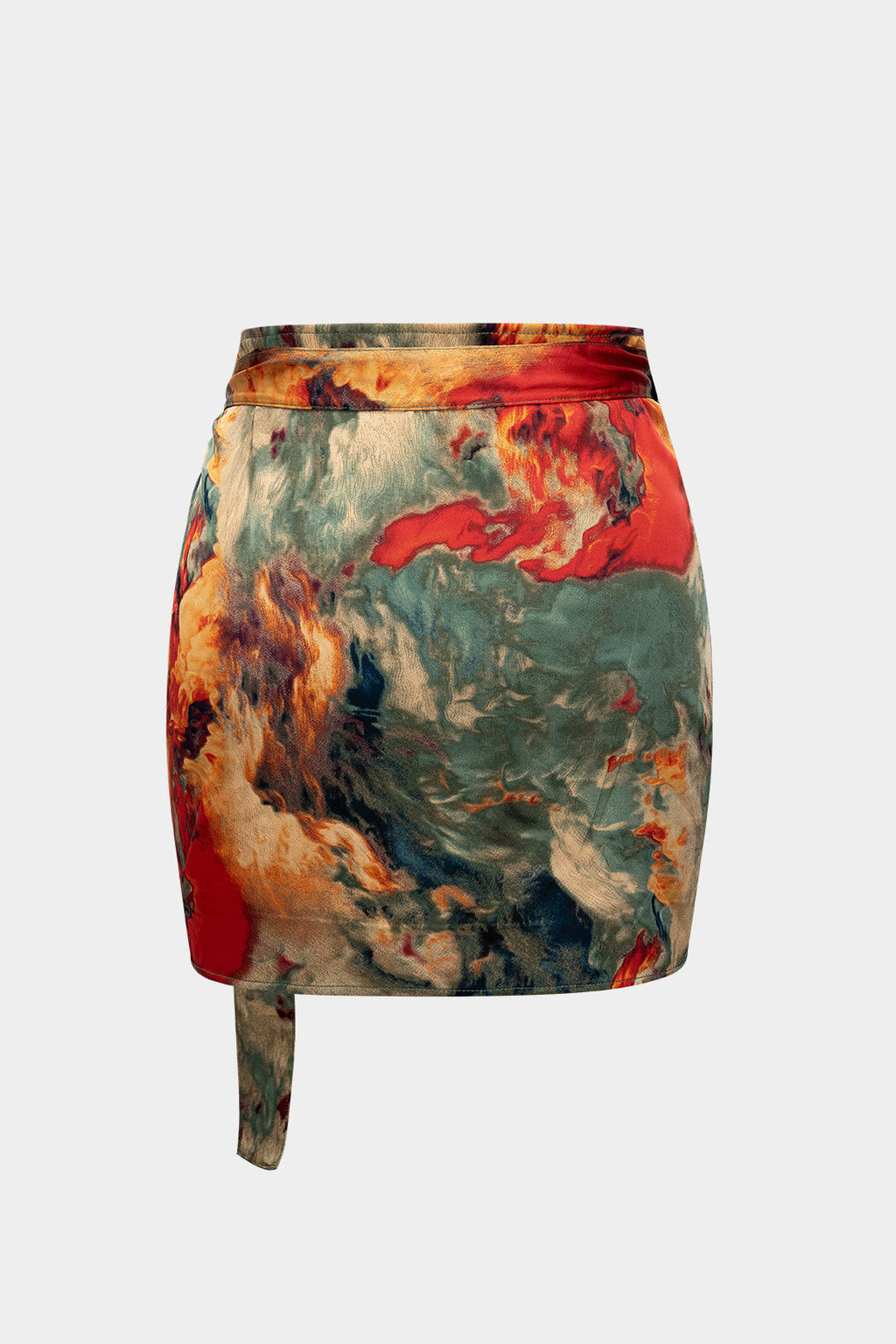 חצאית עם קפלים וקשירה 