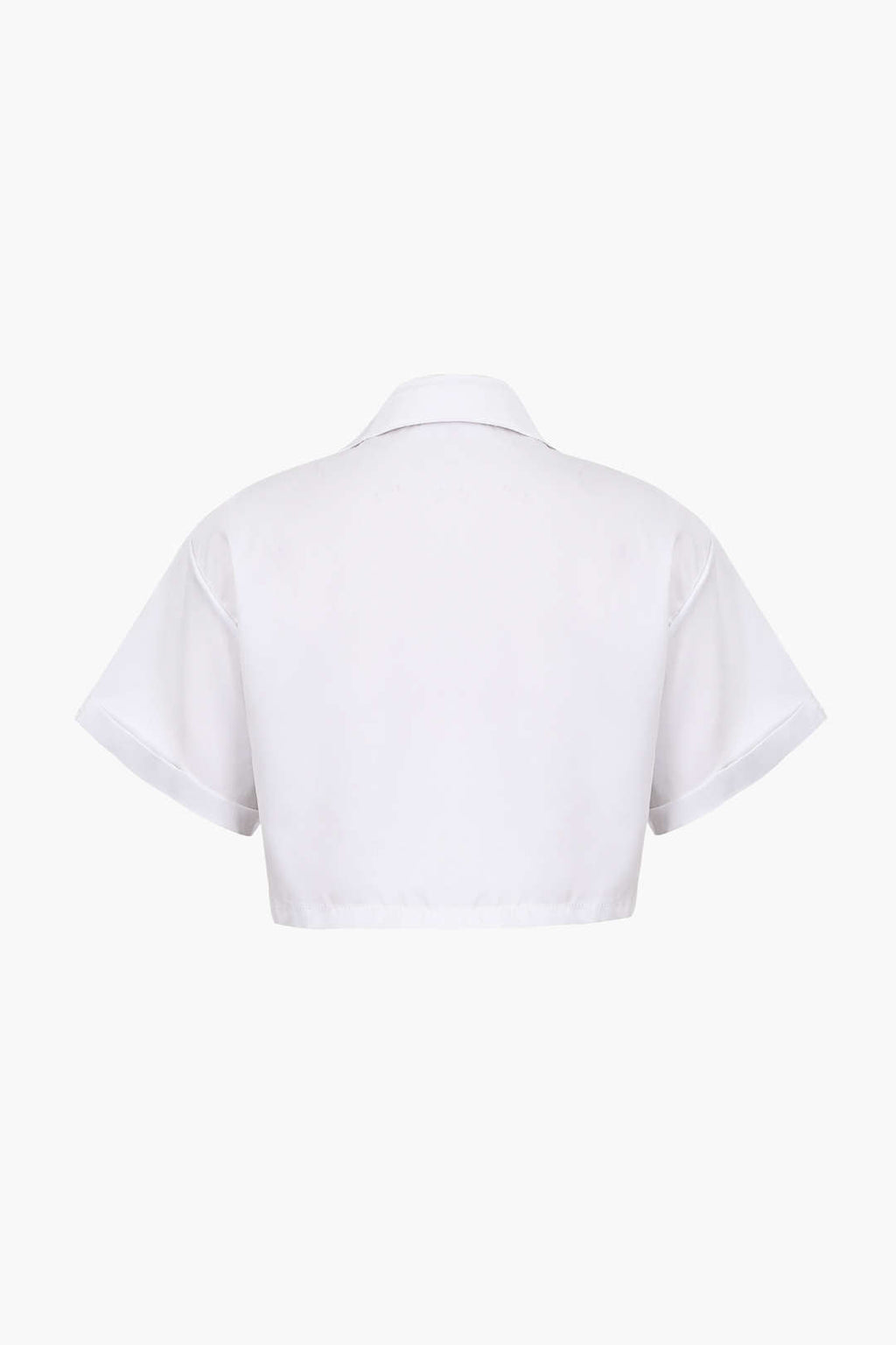Camisa Básica Con Bolsillo Solapa Plisado Para Uso Diario