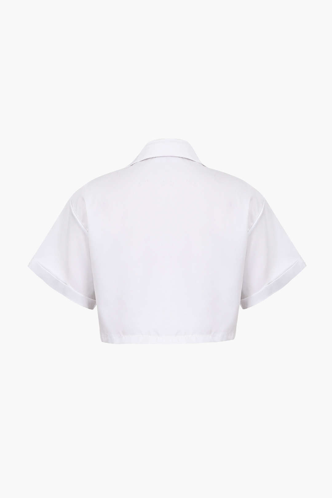Camisa Básica Con Bolsillo Solapa Plisado Para Uso Diario