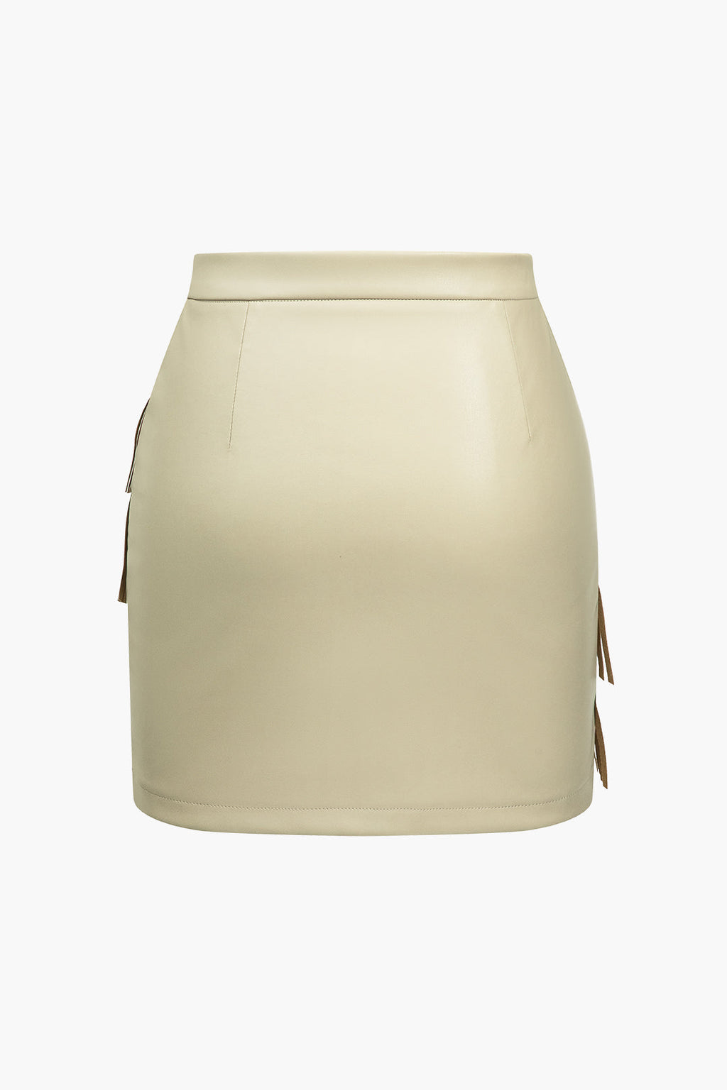 חצאית חלקה עם פרנזים 