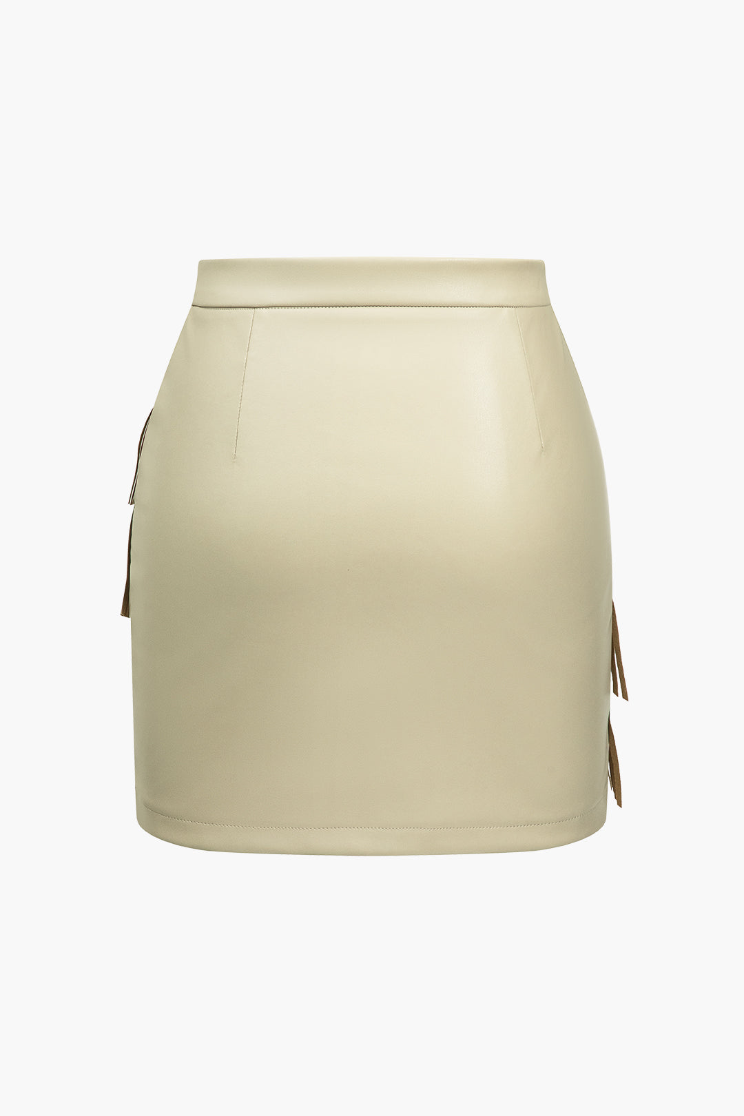 חצאית חלקה עם פרנזים 