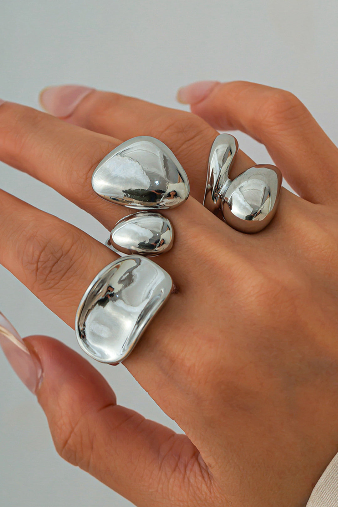 Anillos Irregulares Texturizados Colección Joyería Femenina