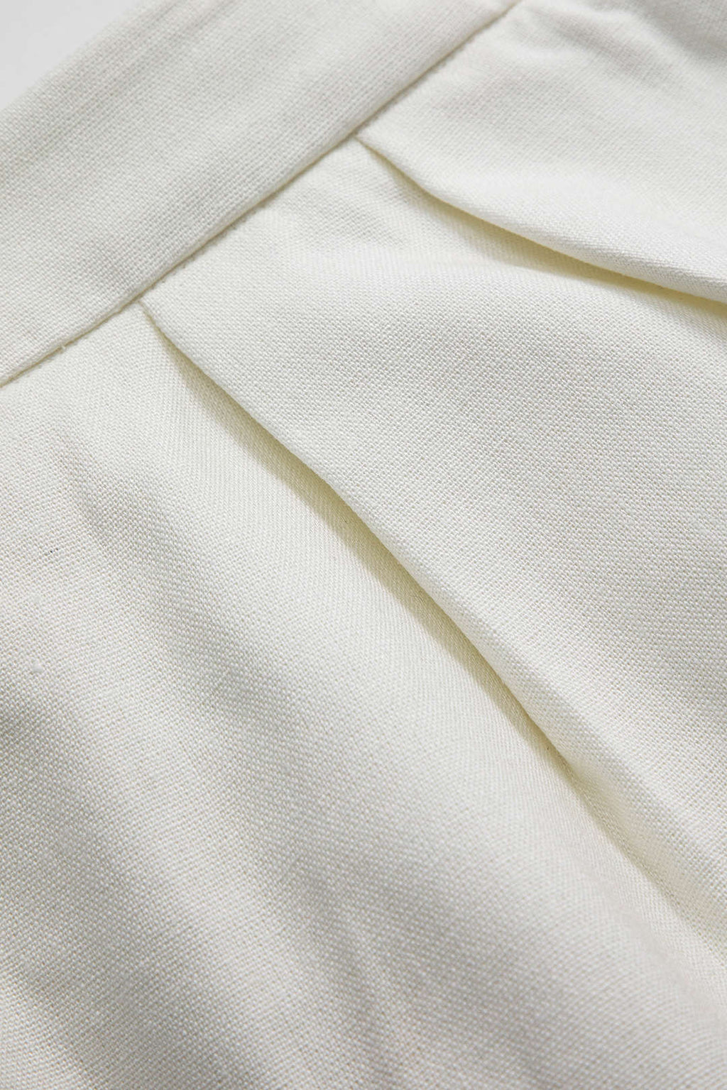 Falda de Lino con Volantes y Cremallera Minimalista