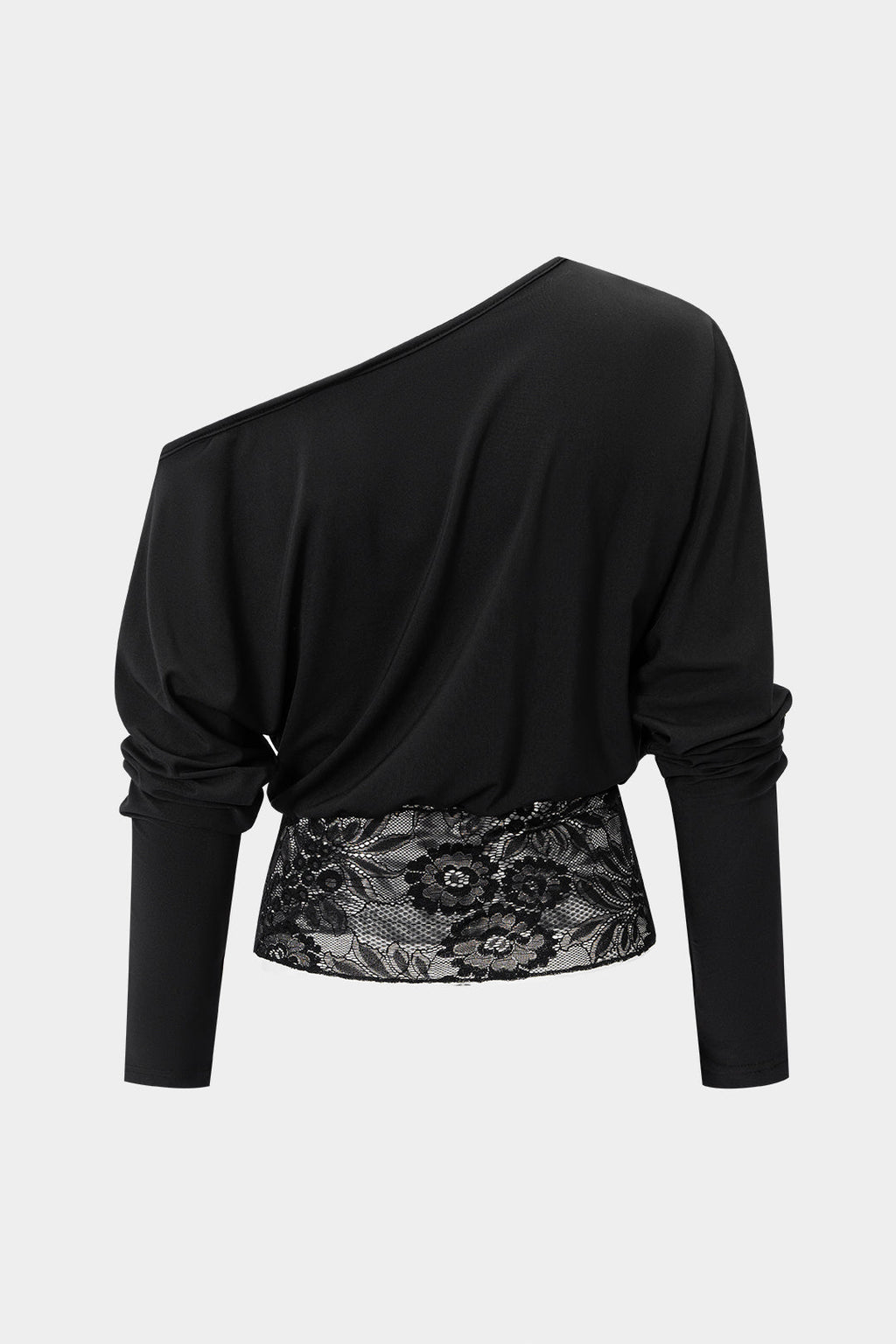 Patchwork Lace Splicing Long Sleeve T-Shirt