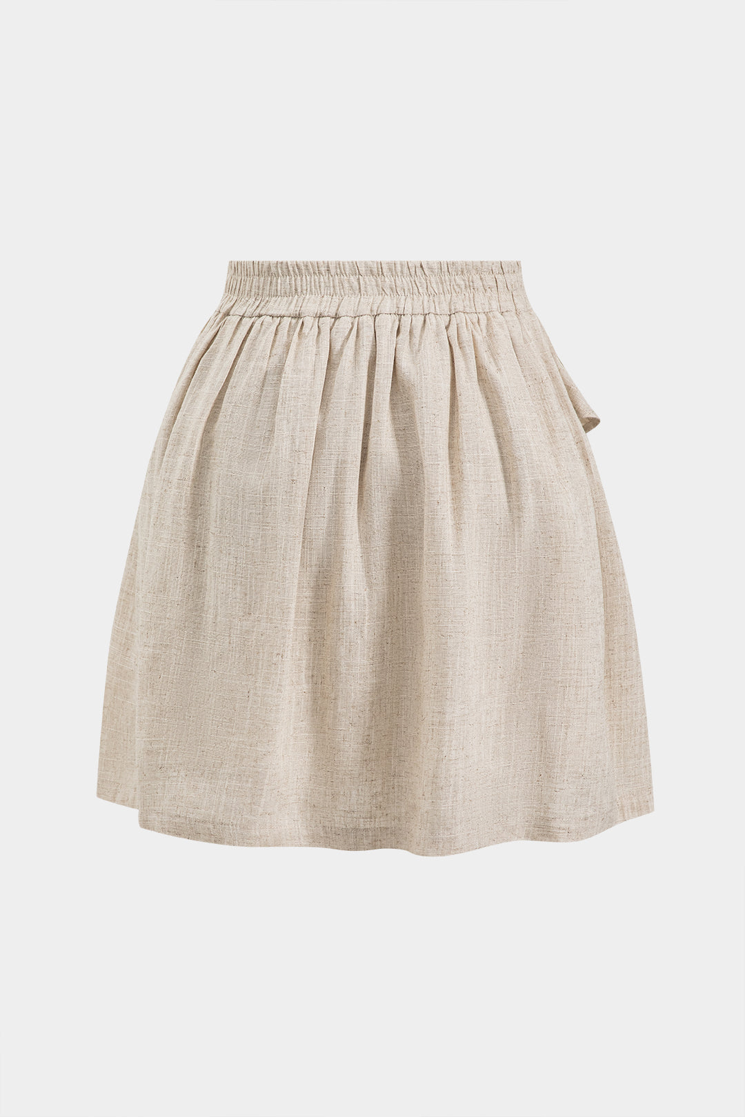 חצאית פשתן עם קפלים 