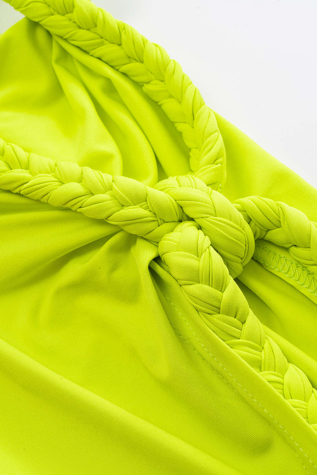 Vestido Maxi Arrugado Con Nudo Y Abertura Lateral