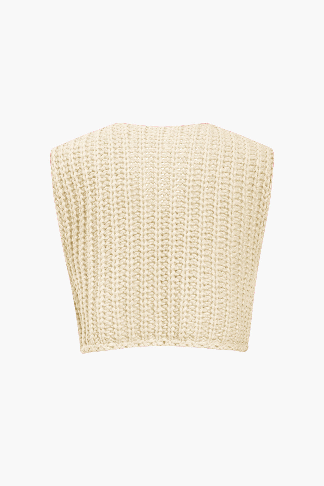Chaleco de Punto Liso con Botones para Diario Elegante