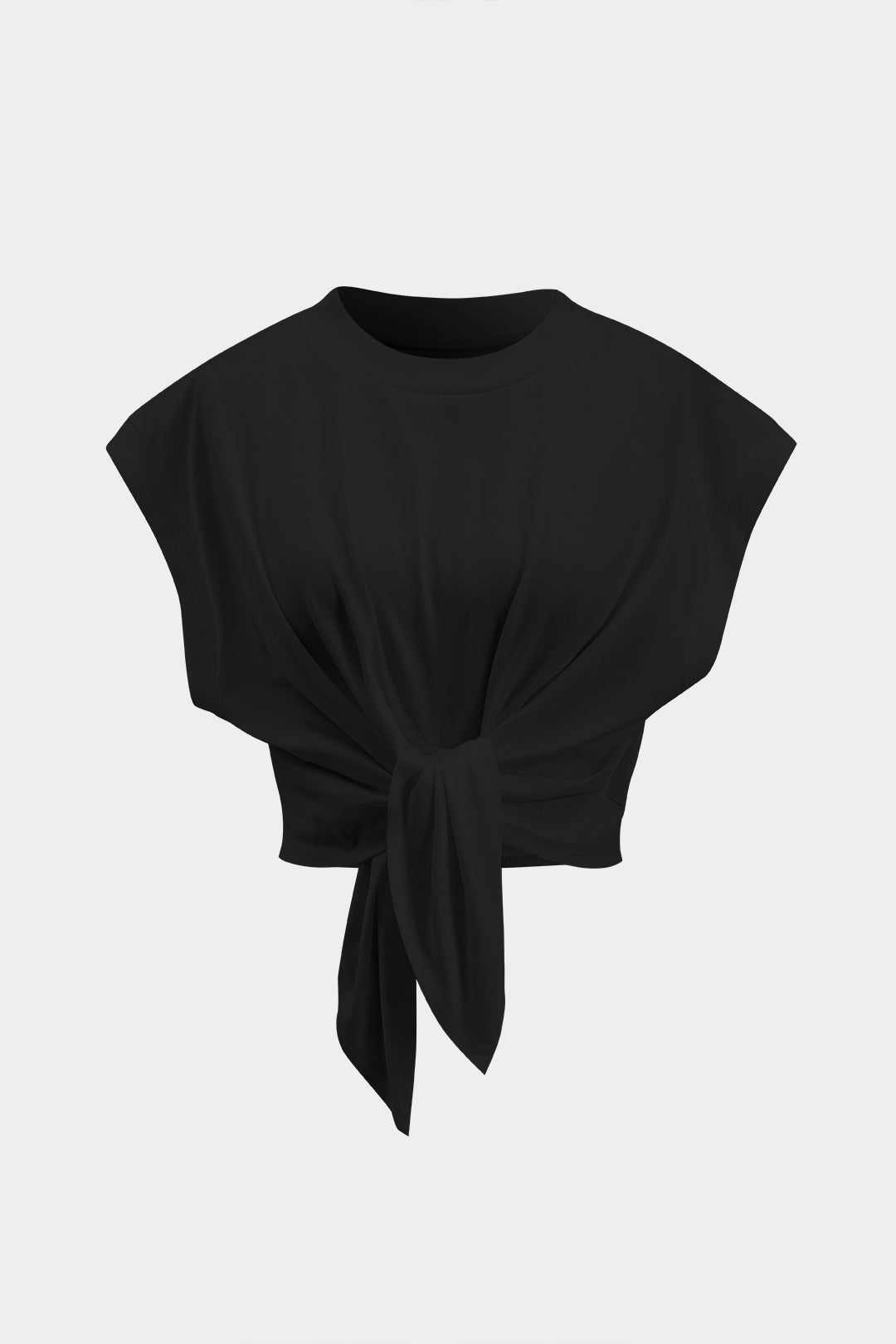 Camiseta Con Mangas Globo Y Lazo Para Diario Elegante