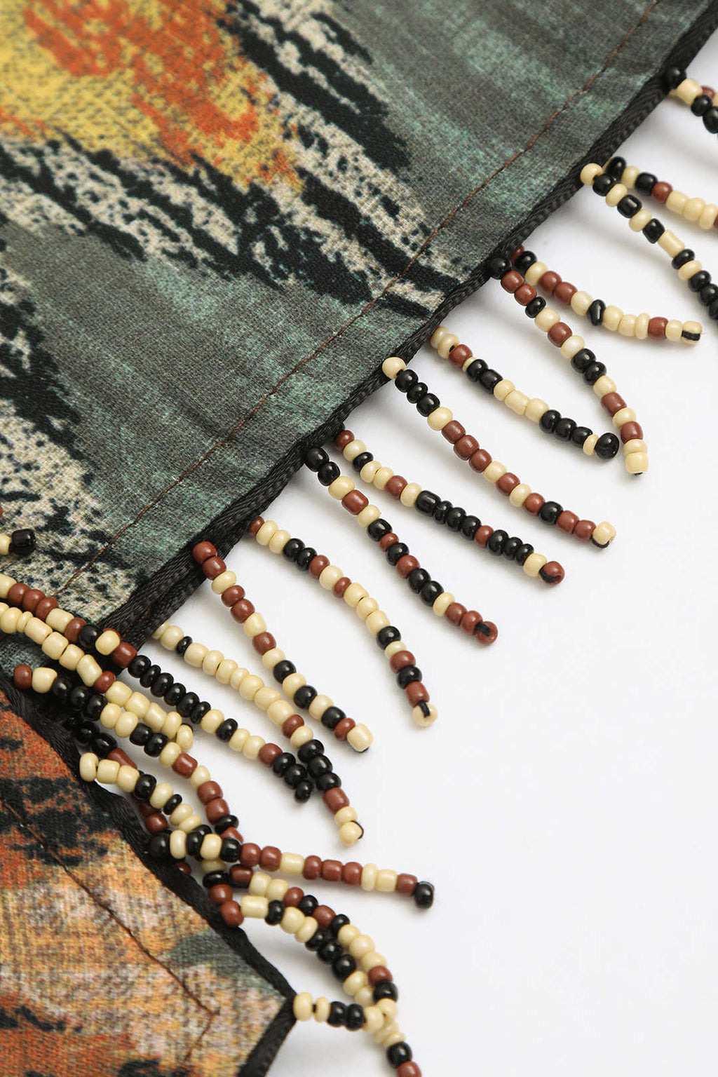 חצאית מיני עם קשרים מודפסים 